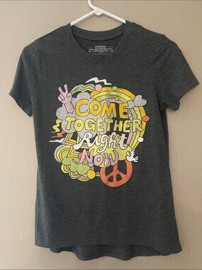 Vintage Concert Tees xs y2k Come Together Right Now Graphic band gray beetles